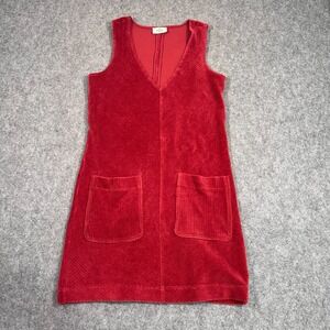 Marine Layer Red Florence Corduroy Mille Shift‎ Mini Dress Women's Size XS
